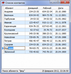 Список контактов 1.1 beta